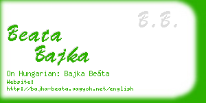 beata bajka business card